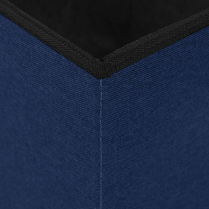 Foldbar opbevaringsbænk Blå 180 kg 80 L 77 x 38 x 38 cm Linned