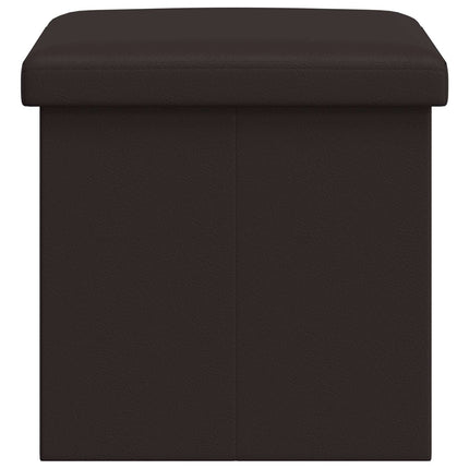 Foldbar opbevaringsbænk Brun 180 kg 80 L 77 x 38 x 38 cm PVC