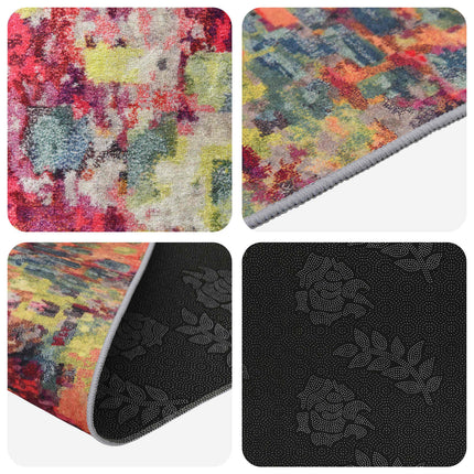 Tæppe Runner LESAKA farverig 50 x 350 cm Diamantvelour