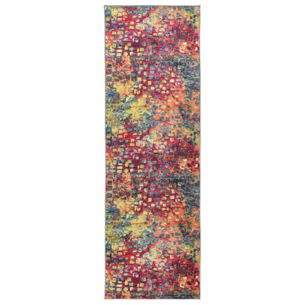 Tæppe Runner LESAKA farverig 80 x 250 cm Diamantvelour