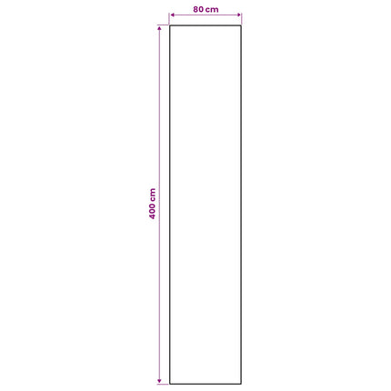 Tæppe Runner LESAKA Sort og Guld 80 x 400 cm Diamantvelour