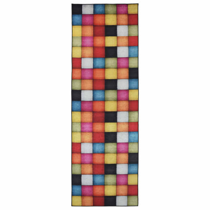 Tæppe Runner LESAKA farverig 50 x 100 cm Diamantvelour