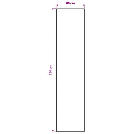 Tæppe Runner LESAKA Sort og hvid 80 x 350 cm Diamantvelour