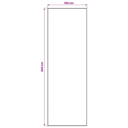Tæppe Runner LESAKA Sort og hvid 100 x 300 cm Diamantvelour