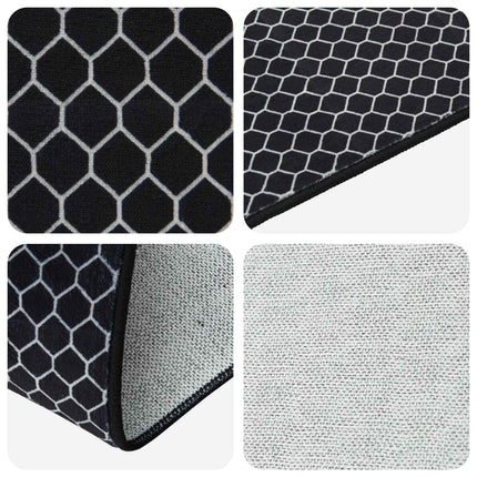 Tæppe Runner ORIZ 1150 gsm Sort mesh mønster