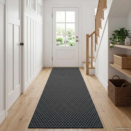 Tæppe Runner ORIZ 1150 gsm Sort mesh mønster