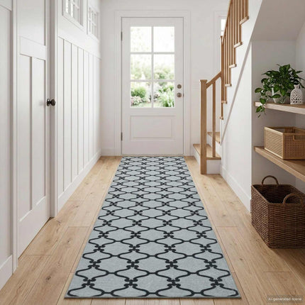 Tæppe Runner ORIZ 1150 gsm Sort mesh mønster