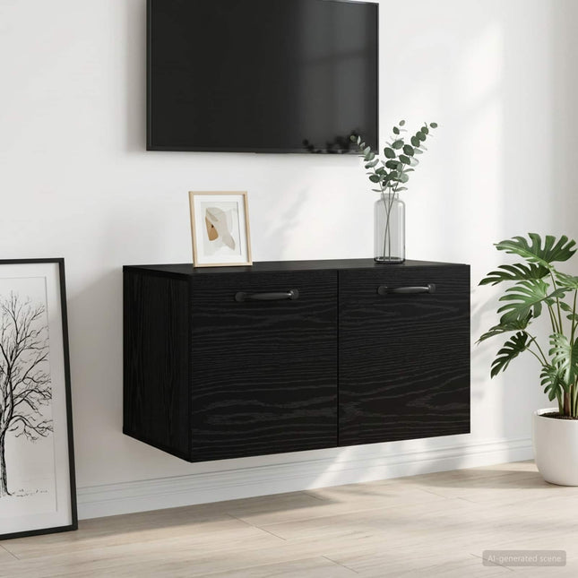 Vægskab 60 x 36,5 x 35 cm Konstrueret træ Sort eg