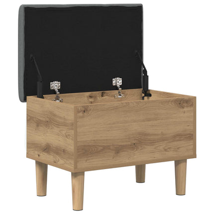 Opbevaringsbænk med pude Artisan-eg 62 x 42 x 46 cm