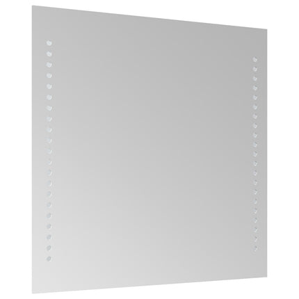 LED badeværelsesspejl Transparent 40 x 40 cm hærdet glas