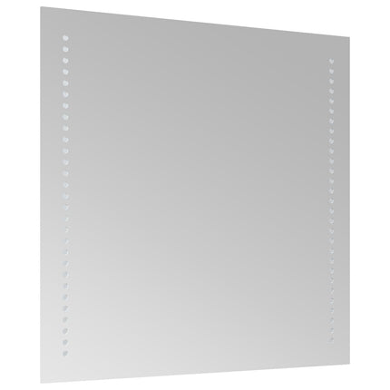 LED badeværelsesspejl Transparent 50 x 50 cm hærdet glas