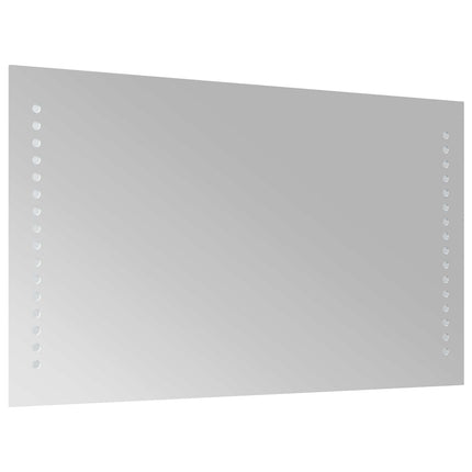 LED badeværelsesspejl Transparent 50 x 30 cm hærdet glas