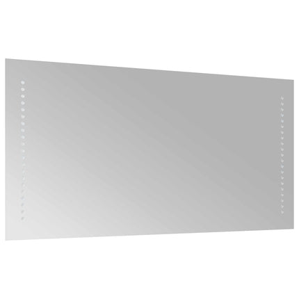 LED badeværelsesspejl Transparent 80 x 40 cm hærdet glas