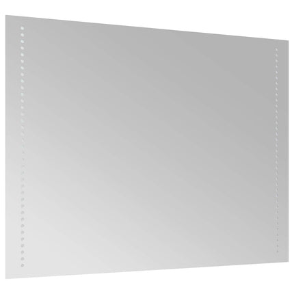 LED badeværelsesspejl Transparent 80 x 60 cm hærdet glas