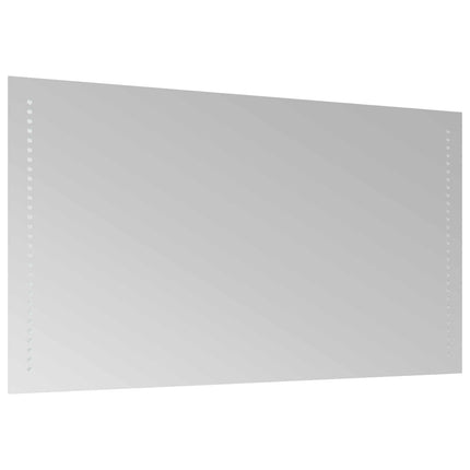 LED badeværelsesspejl Transparent 90 x 50 cm hærdet glas