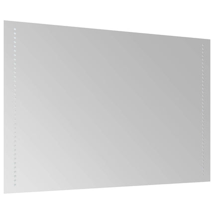 LED badeværelsesspejl Transparent 90 x 60 cm hærdet glas