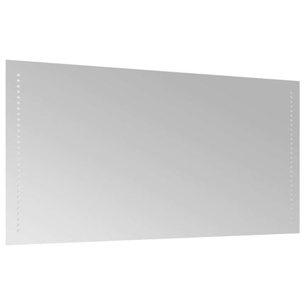 LED badeværelsesspejl Transparent 100 x 50 cm hærdet glas