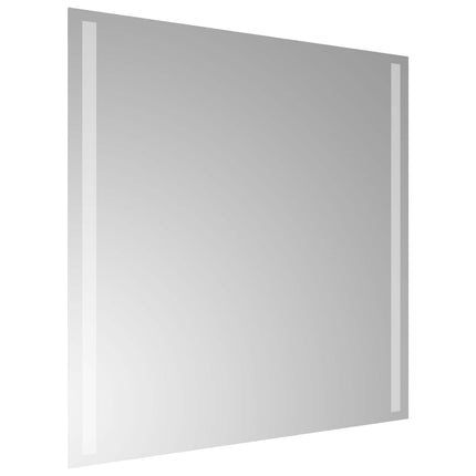 LED badeværelsesspejl Transparent 60 x 60 cm hærdet glas
