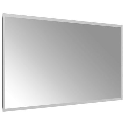 LED badeværelsesspejl Transparent 90 x 50 cm hærdet glas