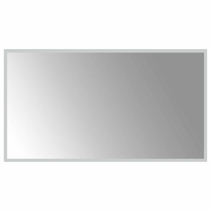 LED badeværelsesspejl Transparent 90 x 50 cm hærdet glas