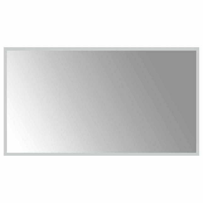 LED badeværelsesspejl Transparent 90 x 50 cm hærdet glas