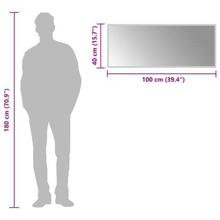 LED badeværelsesspejl Transparent 100 x 40 cm hærdet glas