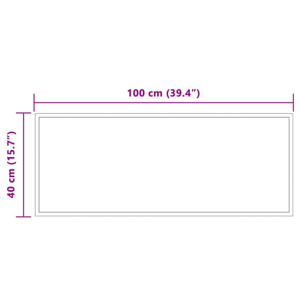 LED badeværelsesspejl Transparent 100 x 40 cm hærdet glas