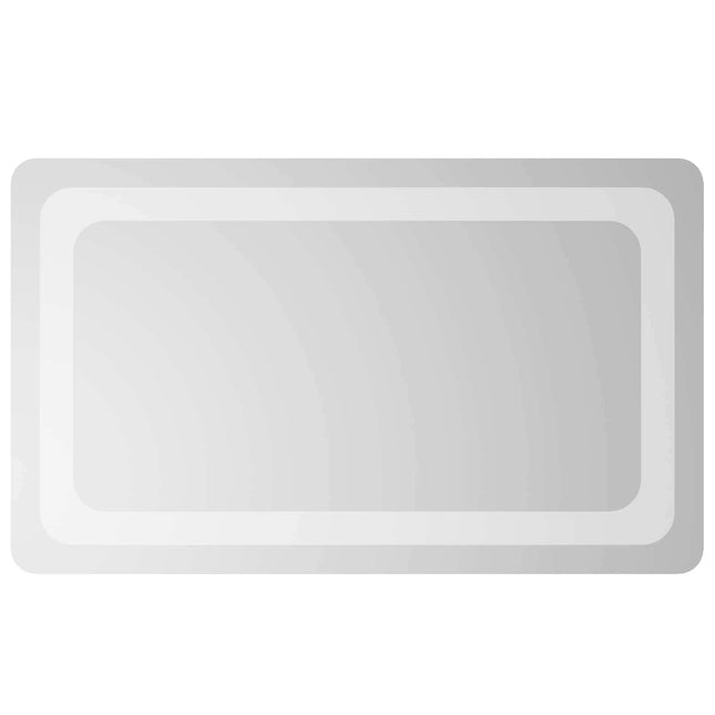 LED badeværelsesspejl Transparent 50 x 30 cm hærdet glas