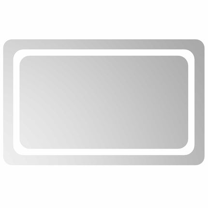 LED badeværelsesspejl Transparent 80 x 50 cm hærdet glas