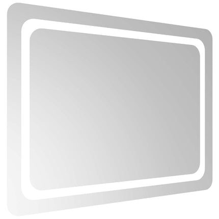 LED badeværelsesspejl Transparent 80 x 60 cm hærdet glas