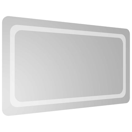 LED badeværelsesspejl Transparent 90 x 50 cm hærdet glas