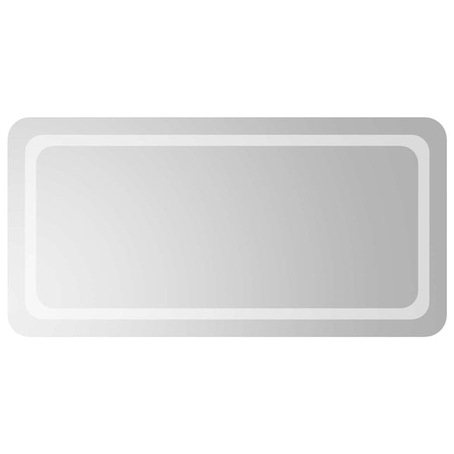 LED badeværelsesspejl Transparent 100 x 50 cm hærdet glas