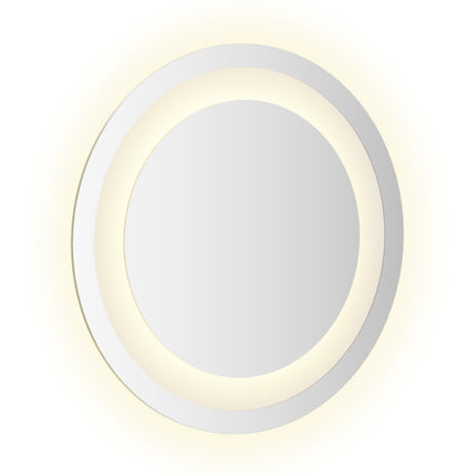 LED badeværelsesspejl med spejl Transparent Ø 30 cm hærdet glas
