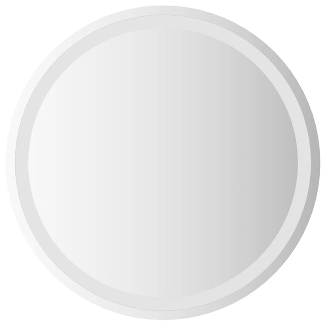 LED badeværelsesspejl med spejl Transparent Ø 60 cm hærdet glas