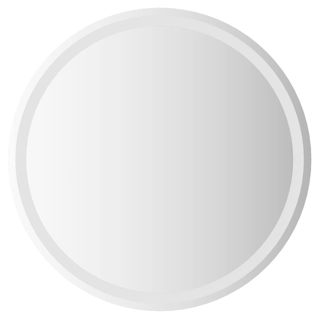 LED badeværelsesspejl med spejl Transparent Ø 70 cm hærdet glas