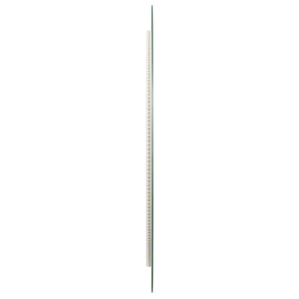 LED badeværelsesspejl med spejl Transparent Ø 70 cm hærdet glas