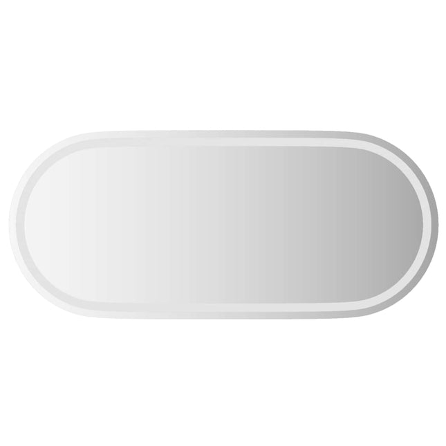 LED badeværelsesspejl Transparent 100 x 45 cm hærdet glas