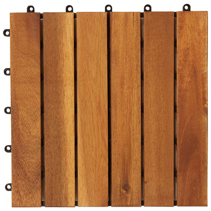 Terrasse Flise 30 pcs Brun 30 x 30 cm Akacietræ