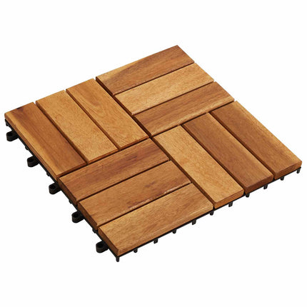 Terrasse Flise 30 pcs Brun 30 x 30 cm Akacietræ
