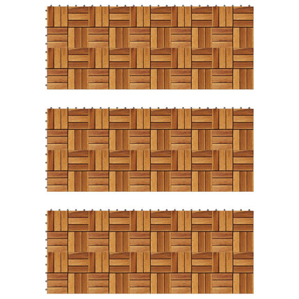 Terrasse Flise 30 pcs Brun 30 x 30 cm Akacietræ