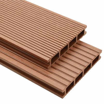 Dækbræt 48 pcs Brun WPC