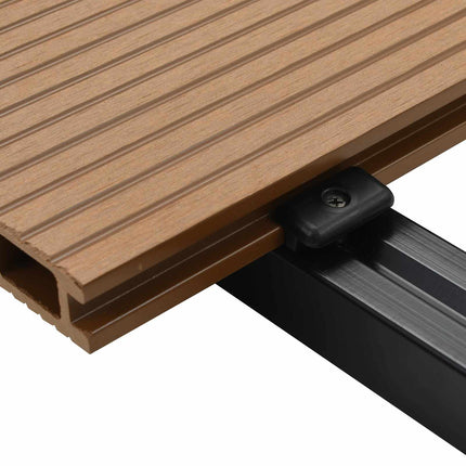 Dækbræt 78 pcs Teakfarve WPC