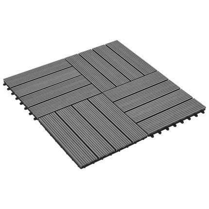 Terrasse Flise 22 pcs Grå 30 x 30 cm WPC