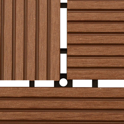 Terrasse Flise 22 pcs Brun 30 x 30 cm WPC