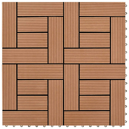 Terrasse Flise 22 pcs Brun 30 x 30 cm WPC