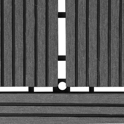 Terrasse Flise 22 pcs Grå 30 x 30 cm WPC