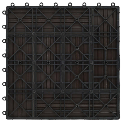 Terrasse Flise 22 pcs Mørk Brun 30 x 30 cm WPC
