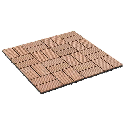 Terrasse Flise 22 pcs Brun 30 x 30 cm WPC