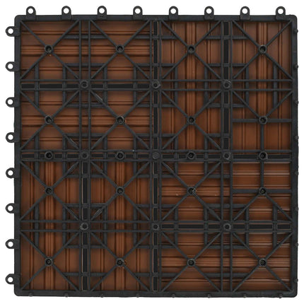 Terrasse Flise 22 pcs Brun 30 x 30 cm WPC