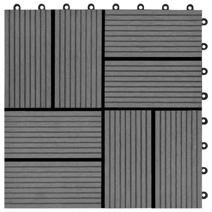Terrasse Flise 22 pcs Grå 30 x 30 cm WPC